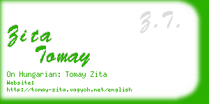 zita tomay business card